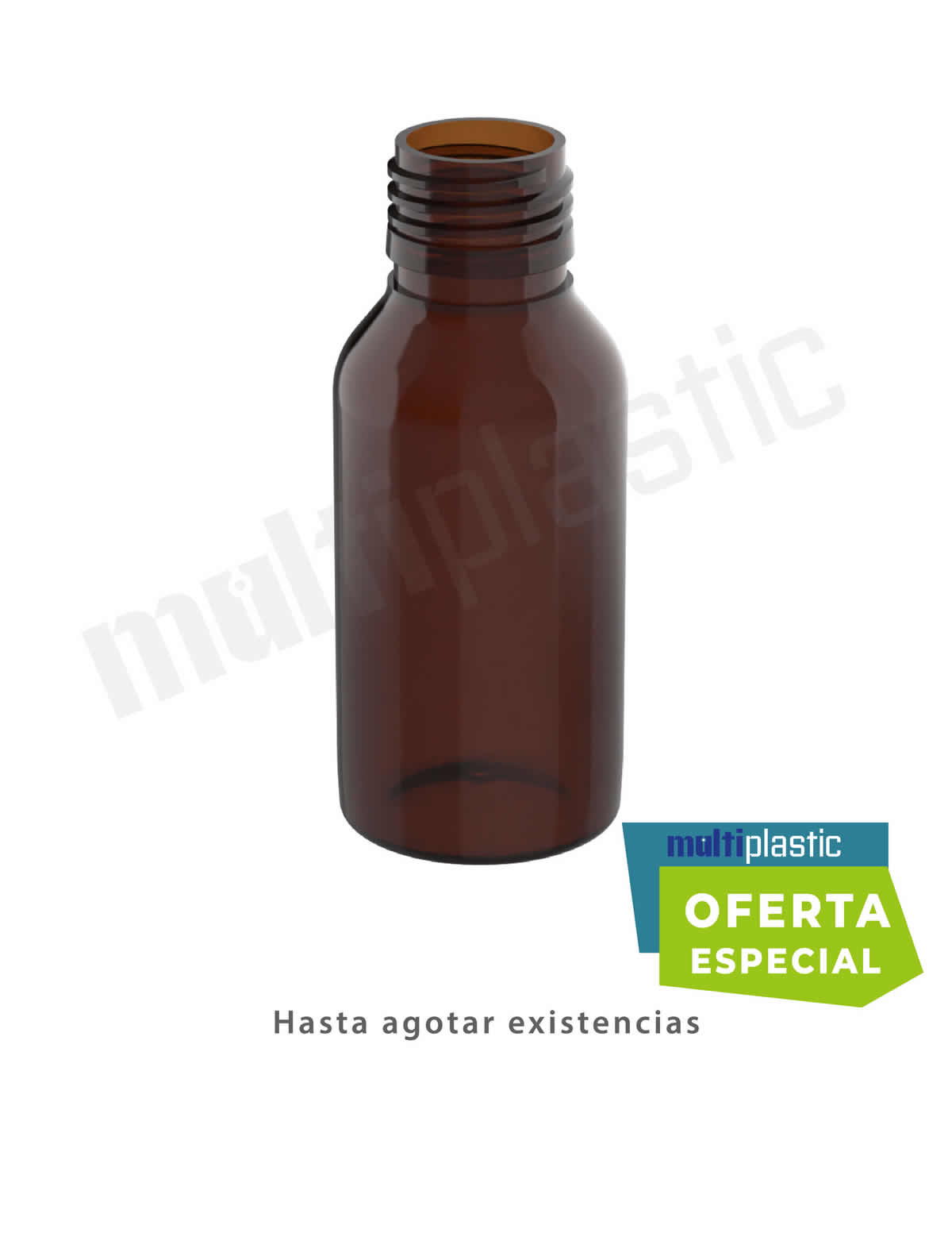 BOTELLA PET 60 ML R-24/410 AMBAR 13 GR CPX